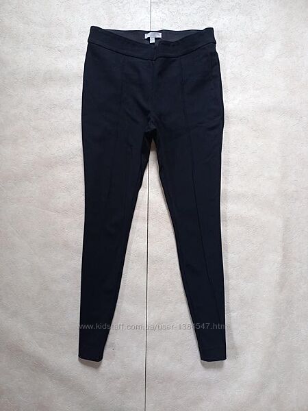 Черные утягивающие леггинсы штаны скинни с высокой талией H&M, 14 размер.