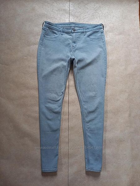 Брендовые джинсы скинни с высокой талией H&M, 16 pазмер.