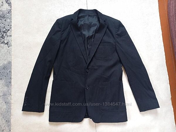 Брендовый мужской черный пиджак жакет Zara, 38 размер. 
