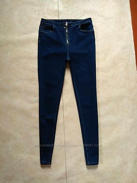 Брендовые джинсы скинни с высокой талией M&S, 12 размер. 
