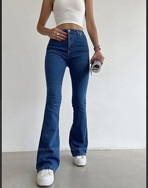 Брендовые джинсы клеш с высокой талией на высокий рост Papaya, 14 pазмер. 