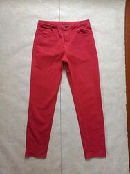 Брендовые красные джинсы с высокой талией Esprit, 14 pазмер. 