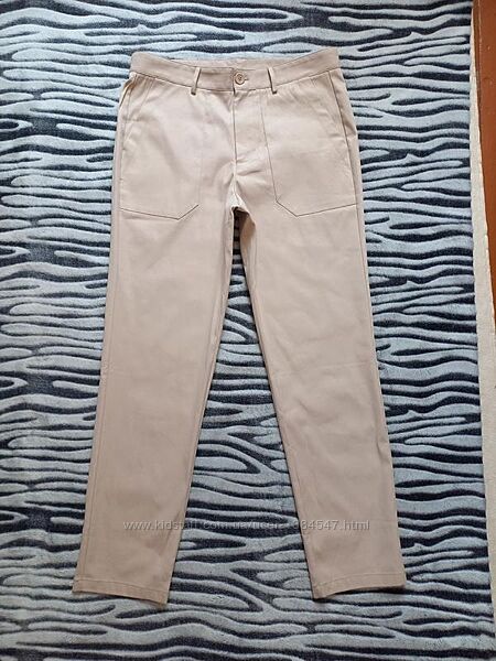 Брендовые коттоновые штаны брюки с высокой талией Shein, 14 размер. 