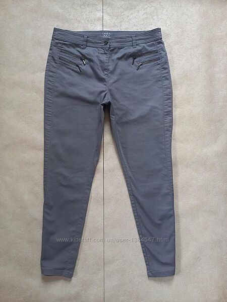 Брендовые коттоновые штаны брюки скинни с высокой талией Canda, 16 размер. 