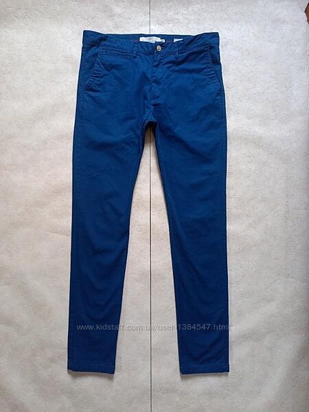 Мужские брендовые коттоновые джинсы скинни на высокий рост H&M, 34 размер.