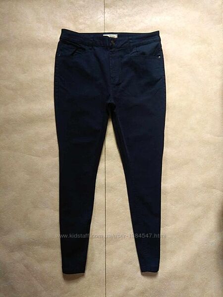 Брендовые коттоновые джинсы скинни с высокой талией Fat face, 14 размер. 