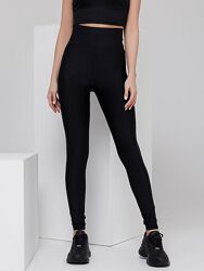 Брендовые черные плотные леггинсы штаны скинни с высокой талией H&M, 16 раз