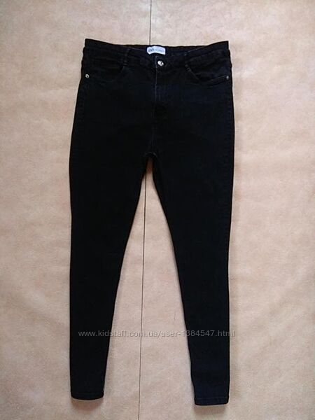 Брендовые джинсы скинни с высокой талией Zara, 14 размер.