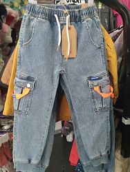 Стильные джинсы джогеры для мальчика. 116-146р.