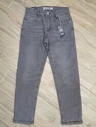 Теплые подростковые джинсы для мальчика на флисе 140-164р.