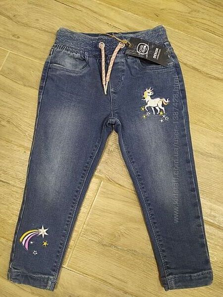 Демисезонные джинсы для девочки на подкладке. 92-140р.