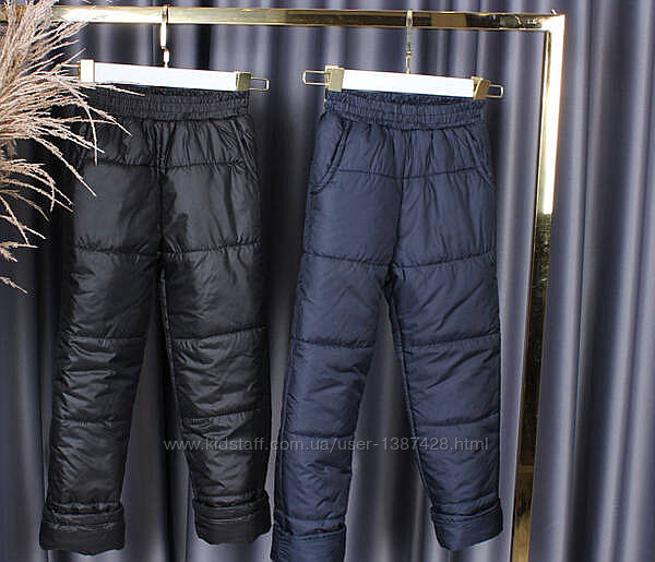Зимние плащевые балоневые  термо штаны 104-128р.