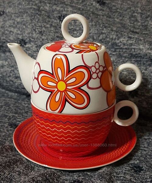 Чайный набор cozy home чашка блюдце чайник заварник