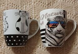 Кружка чашка посуда тигр кот животное принт разные
