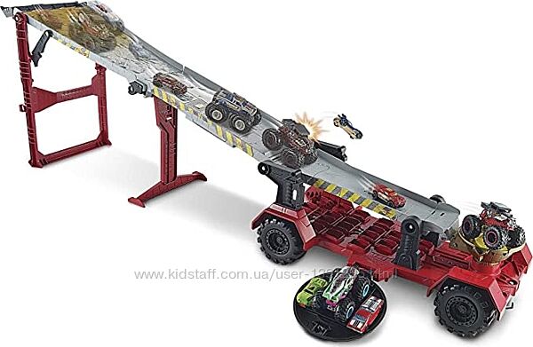 Трек Монстр Скоростной Спуск Hot Wheels Monster Trucks Downhill Race Mattel