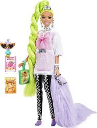Кукла Барби Экстра 11 с неоново-зелеными волосами Barbie Extra Doll