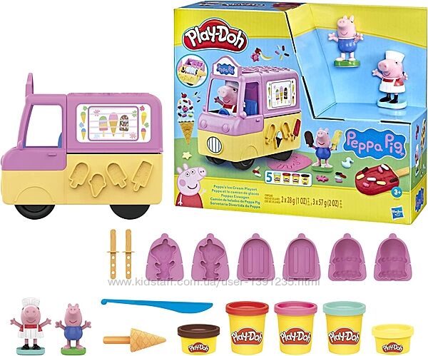 Игровой набор Play-Doh Peppa&acutes Ice Cream с грузовиком для мороженого F3597