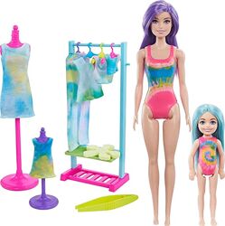 Barbie Color Reveal,  Tie-Dye Fashion Maker с куклами Барби и Челси HCD29