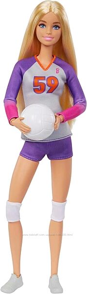 Лялька Барбі Волбейболістка Barbie Made to Move Career Volleyball HKT72