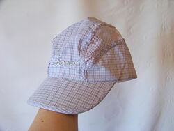 Хлопковая голубая детская кепка со вставками сетки Fashion cap 52р