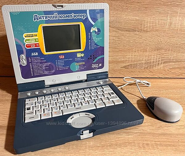 Интерактивный обучающий детский ноутбук Країна іграшок PL-720-80, мишка
