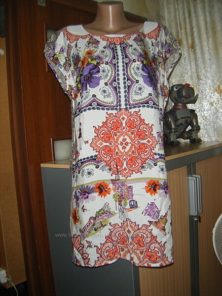 Комфортное легкое короткое платье-туника, размер М - 14 - 48