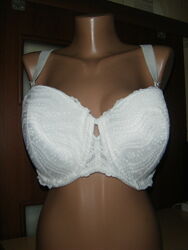Белый бюстгальтер-балконет 40DD/90DD