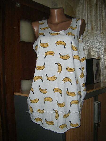 Комфортная майка с принтом, размер L - 16 - 50