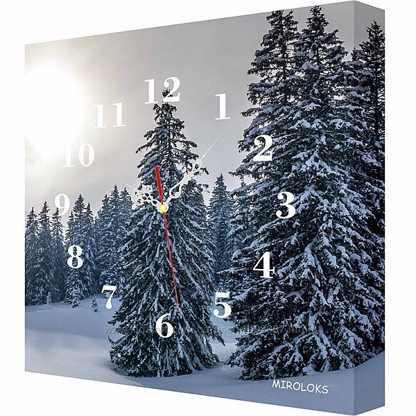 Настінний настільний годинник Miroloks Зима 35х35 см