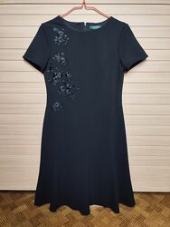 чёрное платье с вышивкой Ralph Lauren / size 4 - наш 42-44рр
