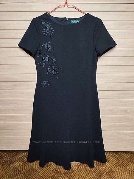 чёрное платье с вышивкой Ralph Lauren / size 4 - наш 42-44рр