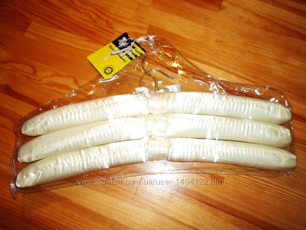 Вешалки-плечики мягкие 3 шт. тремпеля, однотонные, принт цветы