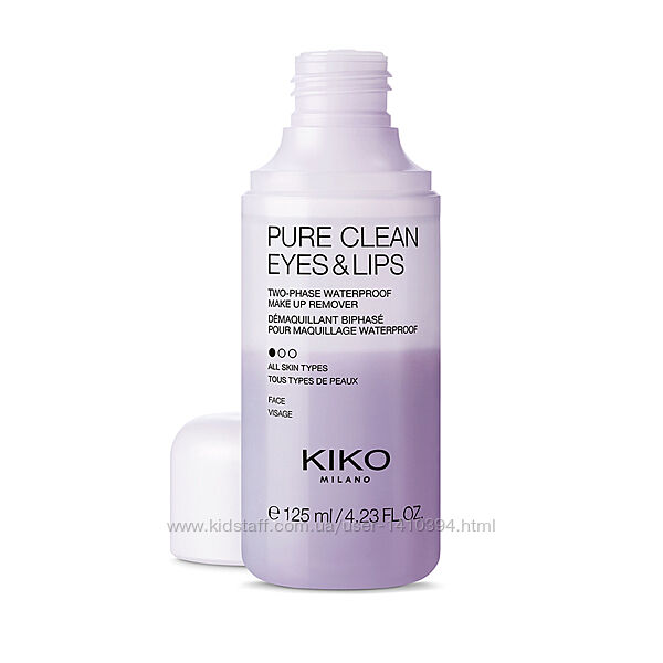 Kiko Milano Pure Clean Eyes & Lips Двофазна рідина для зняття макіяжу з оче