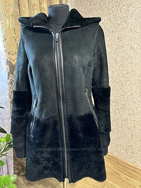 Тепла жіноча натуральна дублянка, р. S-M