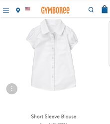 Рубашка біла з коротким рукавом Gymboree 