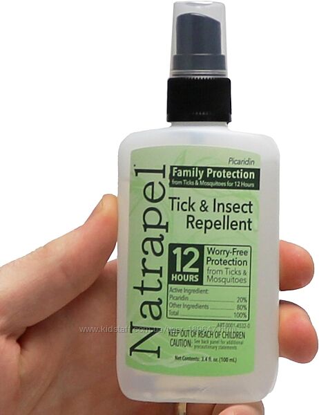 Спрей від комарів Natrapel Insect Repellent Picaridin 20 Пікаридин