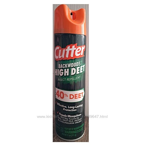 Аерозоль від комарів Cutter Backwoods Insect Repellent 40 Deet США