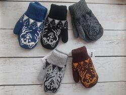 Варежки перчатки для мальчика 3-6 лет 