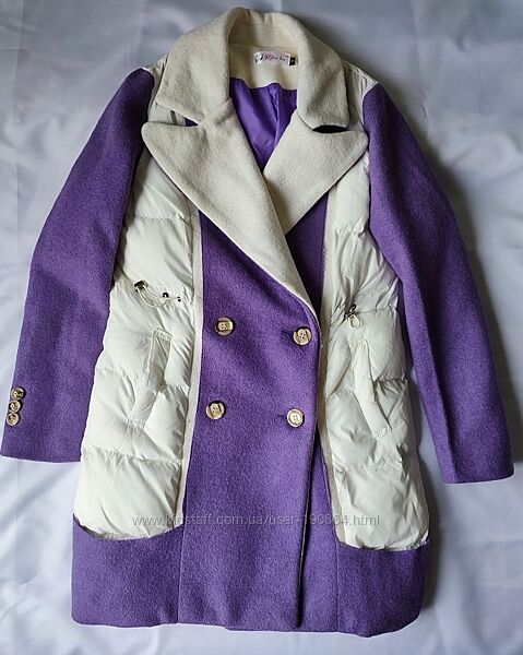 Оригінальне комбіноване пальто, р. XS-S 