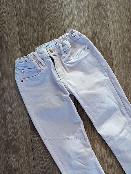 Стрейчевые розовые джинсы б/у H&M 9-10 лет 140 см