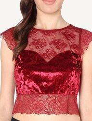 Мереживна блуза топ футболка