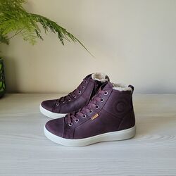 Кеди шкіряні утеплені Оригінал Ecco Soft 7 teen 780073 рр.33