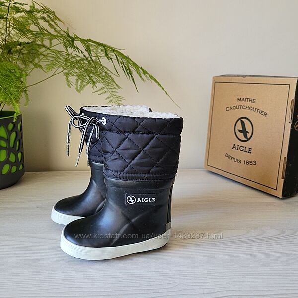 Чобітки гумові утеплені Aigle рр.20
