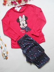 Теплый флисовый домашний костюм пижама Минни Маус Disney.