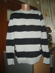 Джемпер хлопковый серый на парня 9-10 лет, рост 134-140 см