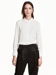 Сорочка біла в горошок h&m