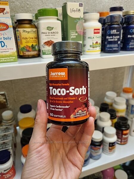 Jarrow Formulas, Toco-Sorb, смесь токотриенолов и витамина Е, 60 таблеток