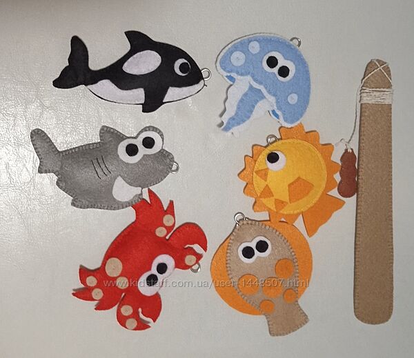 Магнитная рыбалка из фетра, игрушка из фетра