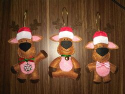 Рождественский олень, игрушка из фетра 