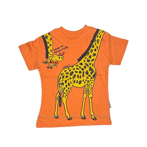Футболка жирафа оранжевий колір для хлопчика арт.3548